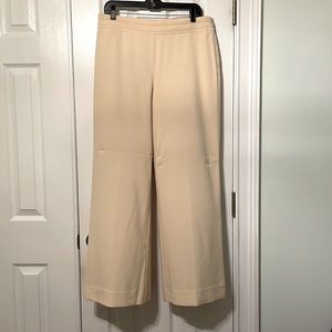 Beige wide leg dress pants